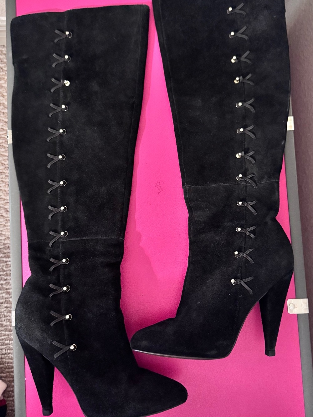 Betsey Johnson Lace-Up Suede Boots